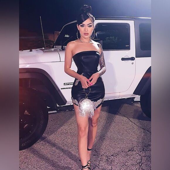 Dazzling Crystal Fringe Ball Bangle Clutch Purse • NWOT - Picture 12 of 13